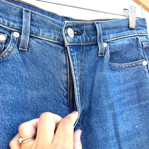 AYR The Lala Jeans Light Medium Wash High Five Straight Leg Pants 27